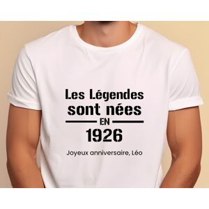 Cadeaux.com Tee shirt personnalise homme - Les Legendes sont nees en 1926