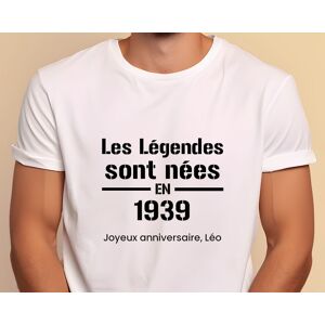 Cadeaux.com Tee shirt personnalisé homme - Les Légendes sont nées en 1939