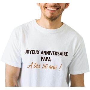 Cadeaux.com T-shirt blanc homme message papa 56 ans - Publicité