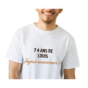 Cadeaux.com T-shirt blanc personnalisable homme 74 ans - Publicité