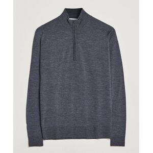 John Smedley Barrow Extra Fine Merino Half Zip Charcoal