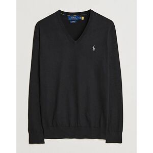 Polo Ralph Lauren Pima Cotton V-neck Pullover Polo Black