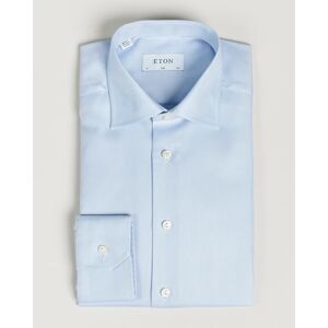 Eton Slim Fit Textured Twill Shirt Blue