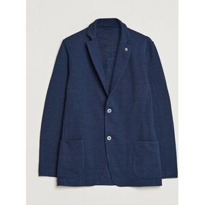 Gran Sasso Structured Cotton/Linen Blazer Navy