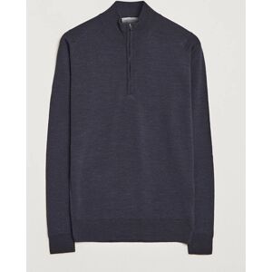 John Smedley Barrow Extra Fine Merino Half Zip Hepburn Smoke