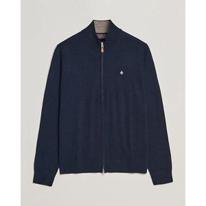 Morris Merino Full Zip Cardigan Navy