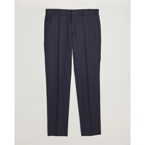 Boss Genius Slim Fit Wool Trousers Dark Blue