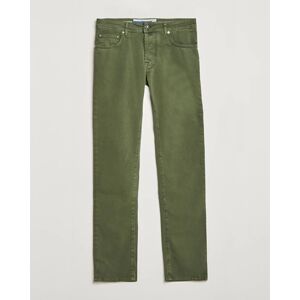 Jacob Cohen Bard Garment Dyed Gabardine Trousers Green