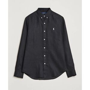 Polo Ralph Lauren Slim Fit Linen Button Down Shirt Polo Black