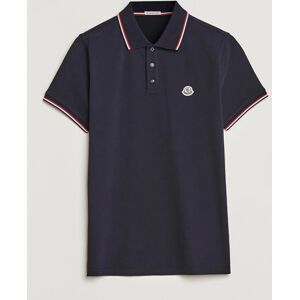 Moncler Contrast Rib Polo Navy