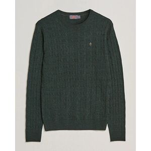 Morris Merino Cable Crew Neck Olive