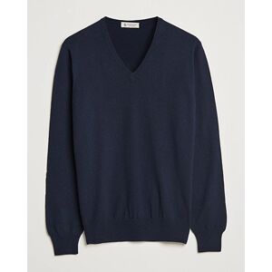 Piacenza Cashmere Cashmere V Neck Sweater Navy