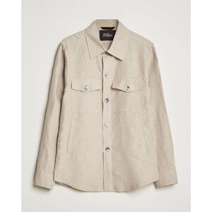 Oscar Jacobson Maverick Linen Shirt Jacket Beige
