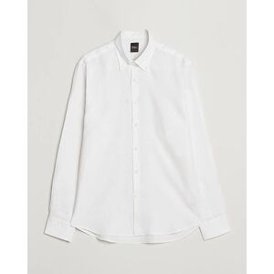 Oscar Jacobson Regular Fit Button Down Linen Shirt White