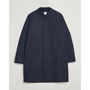 Sunspel Technical Cotton Mac Coat Navy