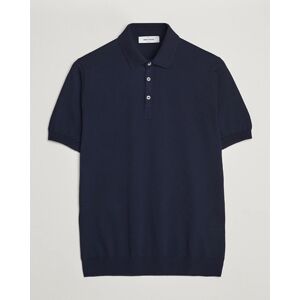 Gran Sasso Cotton Knitted Polo Navy