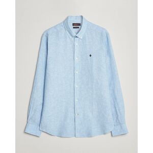 Morris Douglas Linen Button Down Shirt Light Blue