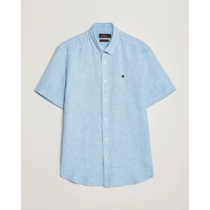 Morris Douglas Linen Short Sleeve Shirt Light Blue