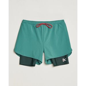 District Vision Layered Pocketed Trail Shorts Pine