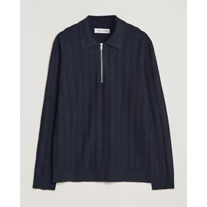 Samsøe Samsøe Gabriel Structured Knitted Half Zip Salute Navy