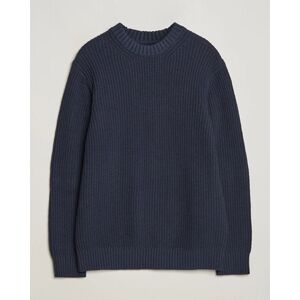 Samsøe Samsøe Samarius Cotton/Linen Knitted Sweater Salute Navy