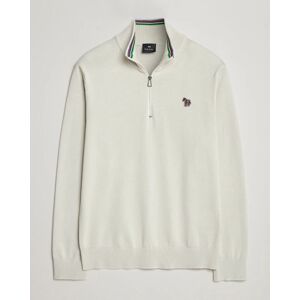 PS Paul Smith Zebra Cotton Knitted Half Zip Washed Grey