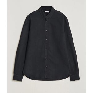 KnowledgeCotton Apparel Harald Small Owl Regular Oxford Shirt Jet Blac