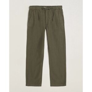 KnowledgeCotton Apparel Loose Linen Pants Burned Olive