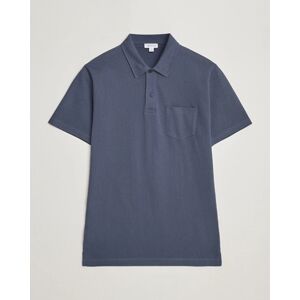 Sunspel Riviera Polo Shirt Slate Blue