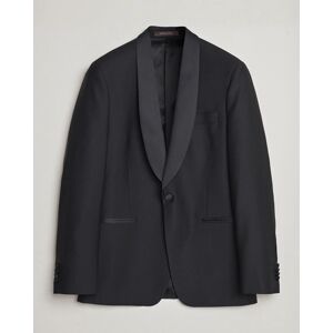 Oscar Jacobson Figaro Wool Tuxedo Blazer Black