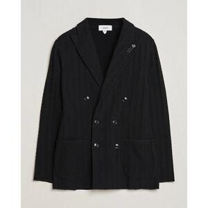 Lardini Double Breasted Structured Knitted Blazer Black