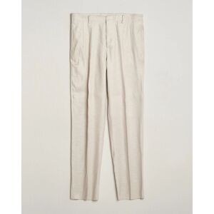 Lardini Atos Pleated Linen Trousers Beige