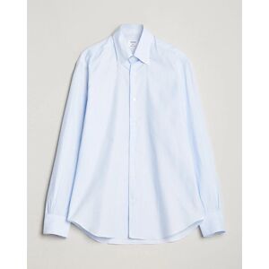 Mazzarelli Soft Oxford Button Down Shirt Light Blue Stripe