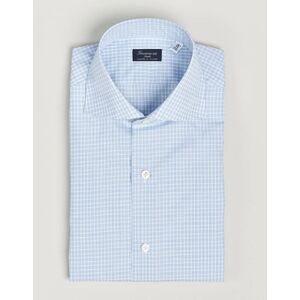 Finamore Napoli Milano Slim Checked Dress Shirt Light Blue