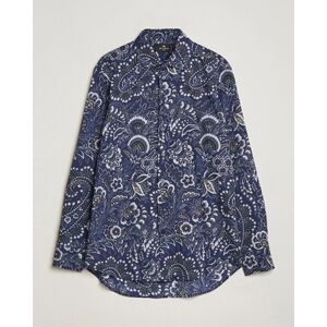 Etro Slim Fit Floral Print Shirt Navy