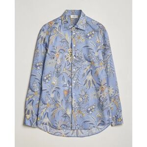 Etro Slim Fit Floral Print Shirt Azzurro