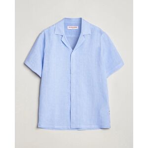 Orlebar Brown Maitan Short Sleeve Linen Shirt Soft Blue