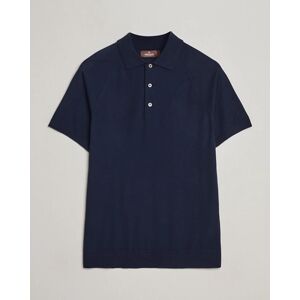 Morris Heritage Fleming Short Sleeve Merino Polo Navy