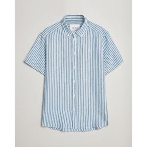 Kris Linen Striped Short Sleeve Shirt Blue/Ivory