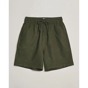 Les Deux Otto Linen Shorts Forrest Green