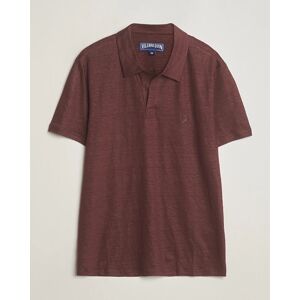 Vilebrequin Pyramid Linen Jersey Polo Acajou