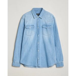 Dondup Slim Fit Pocket Denim Shirt Light Blue