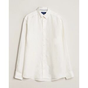 Eton Slim Fit Linen Button Down Shirt White