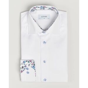 Eton Slim Fit Signature Twill Contrast Shirt White