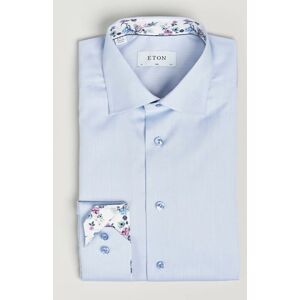 Eton Slim Fit Signature Twill Contrast Shirt Light Blue