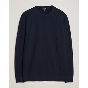 Giorgio Armani Wool Chevron Pullover Navy