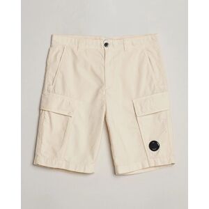 C.P. Company Ottoman Garment Dyed Cotton Cargo Shorts Off White