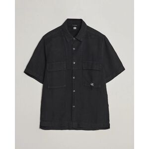 C.P. Company Short Sleeve Linen Shirt Black