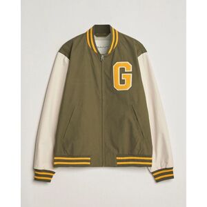 GANT Light Varsity Jacket Green/Soft Oat