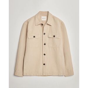 GANT Linen/Cotton Twill Overshirt Dry Sand